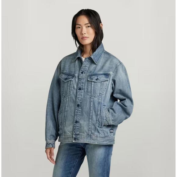 Jackets & Blazers - NWT G-Star RAW Women’s Oversized Western Denim Jacket Sun Faded Blue Size Small